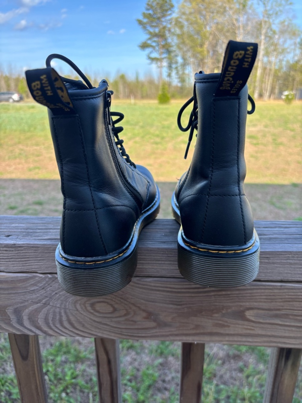 Dr. Martens Black Lace-Up Ankle Boot with Zipper